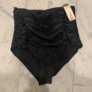 NWT Empetua High-Waisted Control Bikini Bottom black